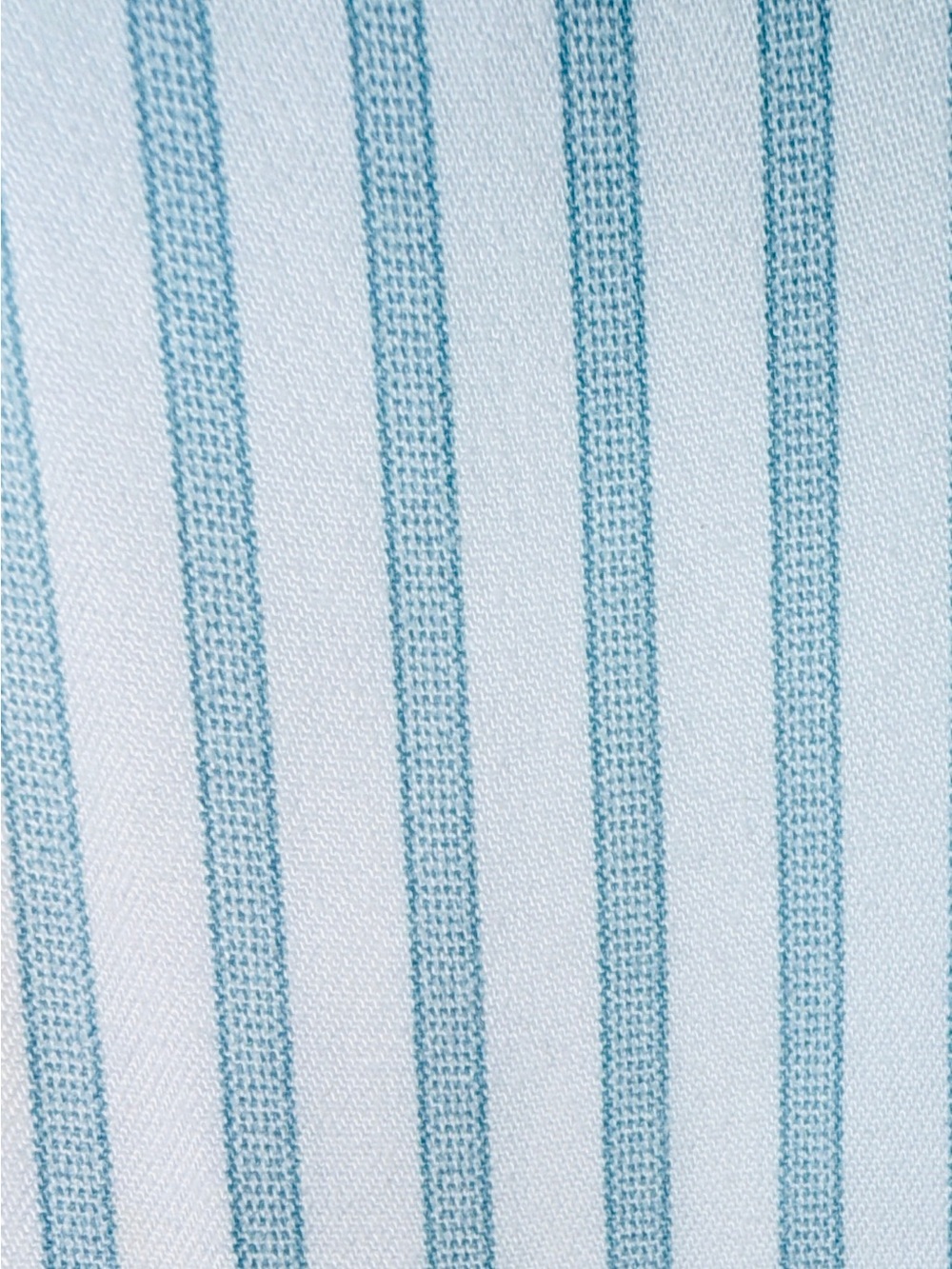 Super Soft White & Blue Striped Lyocell Button-Up Shirt with Navy Embroidery 🛳️ - Picture 3 of 7